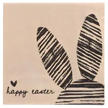 Papstar Servietten, 3-lagig 1/4-Falz 25 cm x 25 cm natur `Bunny` aus recyceltem Papier