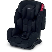 Foppapedretti Dinamyk Autositz, Gruppe 1/2/3 (9–36 kg) für Kinder von 9 Monaten bis 12 Jahren, Fahrzeugbefestigung mit Fünf-Stufen-Gurt, 66 x 50 x 76 cm, schwarz (Carbon)