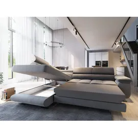 masseno Ecksofa Selva Velours 5-Sitzer Schwarz