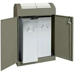 stumpf Abfalltrennung TD 2-aspect-plus-, soft-mokka/Edelstahl, verz. Innenbehälter, 2x45 Liter