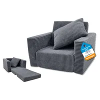 Odolplusz Kindersessel klappbar | Kindersofa Mini-Sessel Kinderstuhl Kuschelsessel | Kindermöbel für Kinderzimmer | (Graphit aus Cord)