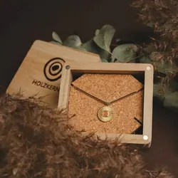 HOLZKERN - STENCIL NECKLACE - Koa gold