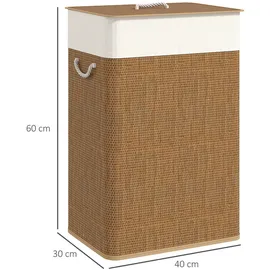 Homcom Wäschekorb Bambus