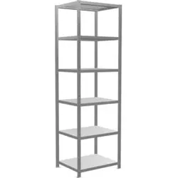 Schulte Grundregal Steckregal MULTIplus250 2500 x 750 x 600 mm 6 Fachböden Kreuzstrebe verzinkt