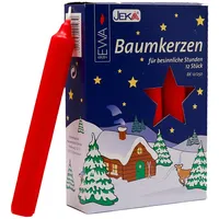 Ebersbacher Kerzenfabrik Baumkerzen 15 x 125 mm rot 12 St.