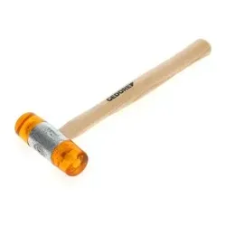 Plastikhammer, ø35mm, Auswechselbare Köpfe aus Cellulose-Acetat, Stiel aus Esche