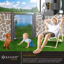 Kesser Gartentor Premium 80 x 106 cm Anthrazit 