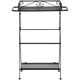 Beliani Gartentisch 80 x 80 x 75 cm Schwarz
