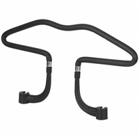 COFI 1453 Autokleiderbügel Kopfstützen-Kleiderbügel für das Auto aus Edelstahl und Schaumstoff schwarz