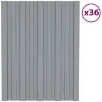 VidaXL Dachpaneele 36 Stk. Verzinkter Stahl Silbern 60x45 cm