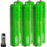 400mAh AAA Akku für Telefon, AAA Batterien wiederaufladbar für schnurlose Telefone, 1.2V NI-MH Akku 400mAh für Panasonic Gigaset Mobilteile - 6 Stück