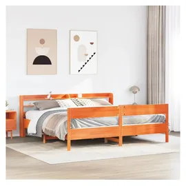 vidaXL Massivholzbett 180 x 200 cm Braun