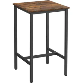 VASAGLE Bartisch 60 x 60 x 106 cm vintagebraun-schwarz