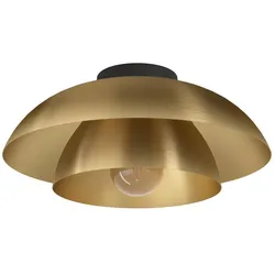 EGLO Deckenleuchte "CENCIARA", schwarz (schwarz messing, gebürstet, gold), Ø 40,00cm H: 18,00cm, Lampen, Deckenleuchte, Metall in Messing, Lampe mit E27 Fassung, Ø 40 cm