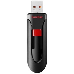 Sandisk SanDisk Cruzer Glide USB-Stick 64 GB USB Typ-A 2.0 Schwarz, Rot USB-Stick