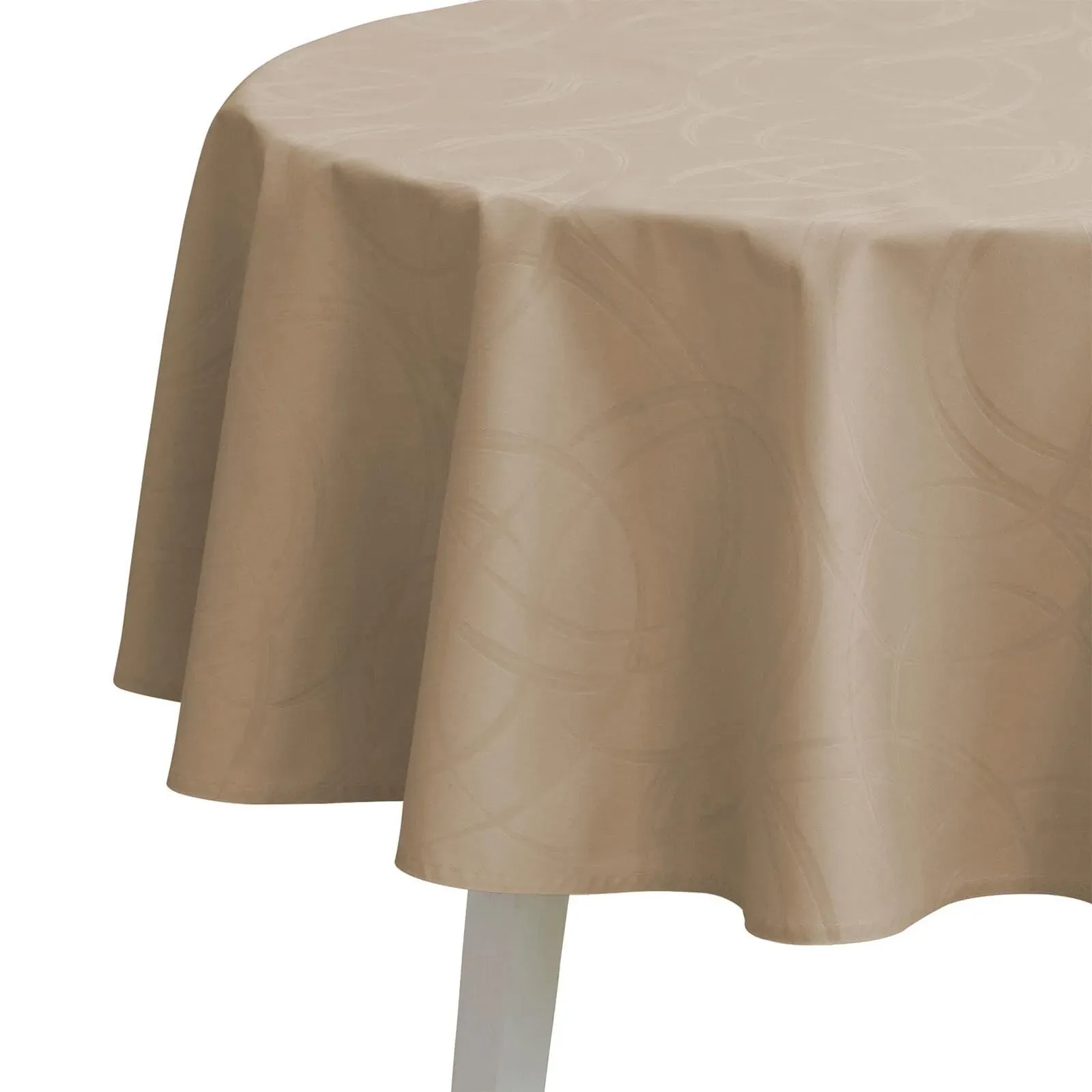 Pichler Tischwäsche Loop Tischdecke 160 cm rund | greige - beige