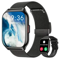 Narcid Smartwatch 2 Zoll mit Telefonfunktion,Fitnesstracker Sprachassistent/Message Reminder,Fitnessuhr Puls-Schlaf-Monitor,Fitnesstracker Schrittzähler für Damen Herren