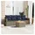 vidaXL Gartensofa-Set 5-tlg. grau Polyrattan