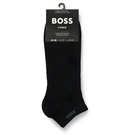 Boss Sneakersocken 5er Pack - 5P AS Uni CC, kurz, Baumwoll-Mix, uni schwarz 39-42
