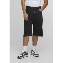 2y studios Shorts 2Y STUDIOS "2Y Studios Joran Open Hem Baggy Shorts", Herren, Gr. 34, Normalgrößen, washed schwarz, 100% Baumwolle, unifarben, loose fit, Hosen Shorts