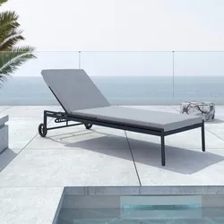 Gartenliege Fenja Hellgrau Aluminium/Textil
