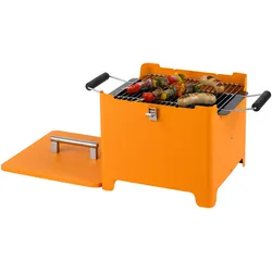 Holzkohlegrill TEPRO "Chill&Grill Cube", orange, B:54cm H:35cm T:36cm, Grills, BxTxH: 54x36x35 cm