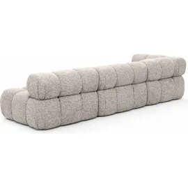 kaiser möbel Eckcouch Bouclé-Stoff 2-Sitzer Beige