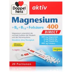 Doppelherz Aktiv Magnesium 400 Beutel trägt zur normalen Funktion des Nervensystems bei 20 St.