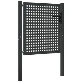 vidaXL Gartentor 105 x 100 cm Anthrazit/Stahl
