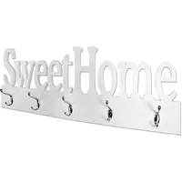 Haku-Möbel Wandgarderobe Sweet Home 74 x 28 x 7 cm Weiß