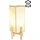 Marrakesch Orient & Mediterran Interior Ledertischlampe Janka Natur mit weißem Gestell