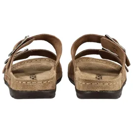 ROHDE Damen Pantolette mit zwei Schnallen aus Velourleder Rodigo-D 5893, Größe:39 EU, Farbe:Beige - 39