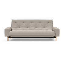 INNOVATION LIVING TM Schlafsofa MIMER hochwertige Schlaffunktion, aktuelles Design und extra Komfort, Taschenfederkernmatratze, Breite Liegefläche 140 cm beige