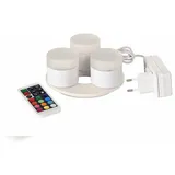 Duni 3er LED Mini Lamp -Set 186496 Multicolor inkl. Fernbedienung und 3er Ladestation