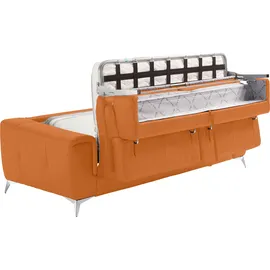 Egoitaliano Schlafcouch Leder 3-1 Garnitur Orange