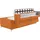 Egoitaliano Schlafcouch Leder 3-1 Garnitur Orange