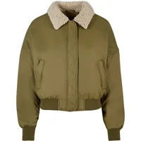 URBAN CLASSICS Pilot Bomberjacke Tini Olive / Sand XS