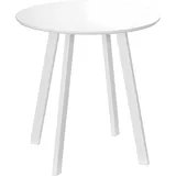 Homcom Esstisch Runder Küchentisch Beistelltisch mit abgeschrägten Beinen Weiß