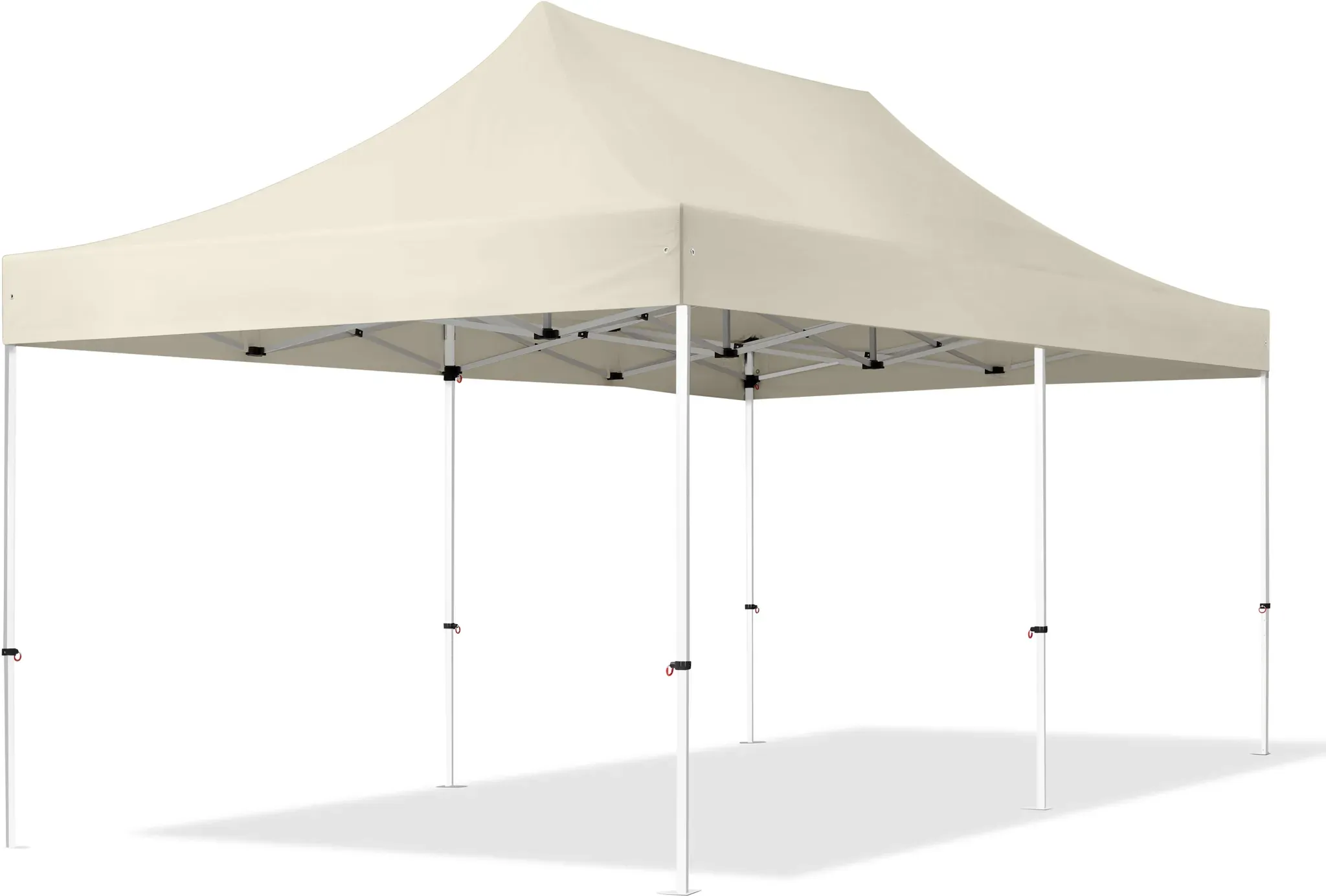 TOOLPORT  3x6m gazebo pieghevole, ECONOMY acciaio, crema - (581853)