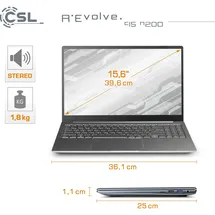 CSL R'Evolve C15 v3 15,6'' Intel N200 8 GB RAM 500 GB SSD Win11 Home