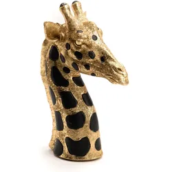 Goldener Giraffenkopf kleines Modell - Anderes Amadeus Harz 19x16.5 cm