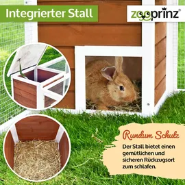 zooprinz Freigehege Comfort XL 218 x 46,5 x 100 cm Weiß