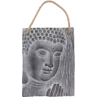 Trendline Deko Bild Buddha 54,5 x 42 cm grau