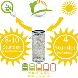 Marrakesch Orient & Mediterran Interior 2er Set Orientalische Solarlaterne Solar Laterne Windlich Noum Grün