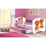 luxusbetten24 Kinderbett Dream, mit verschiedenen Motiven rosa 80 cm x 160 cm