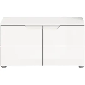 Home Affaire Sitzbank Capri Hochglänzend Weiß 80 x 43 x 37 cm