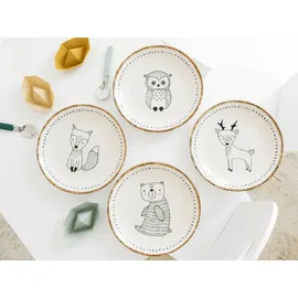 CreaTable Freunde des Waldes Teller 21 cm 4er Set