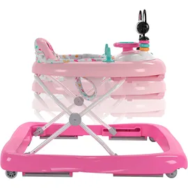 Bright Starts Bright Starts, Disney Baby, Minnie Mouse, Tiny Trek, Forever Besties, 2 in 1 Lauflernhilfe mit abnehmbarer Spielstation, Lichtern und Liedern, höhenverstellbar, Minnie Maus, 12825, pink