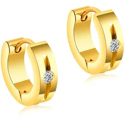 Paar Creolen »Schmuck Geschenk, Glamour, klassisch«, mit Zirkonia (synth.), 95648511-0 gelbgoldfarben-weiß + kristallweiß
