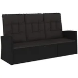 vidaXL Gartenbank 173 x 57 x 115 cm Schwarz
